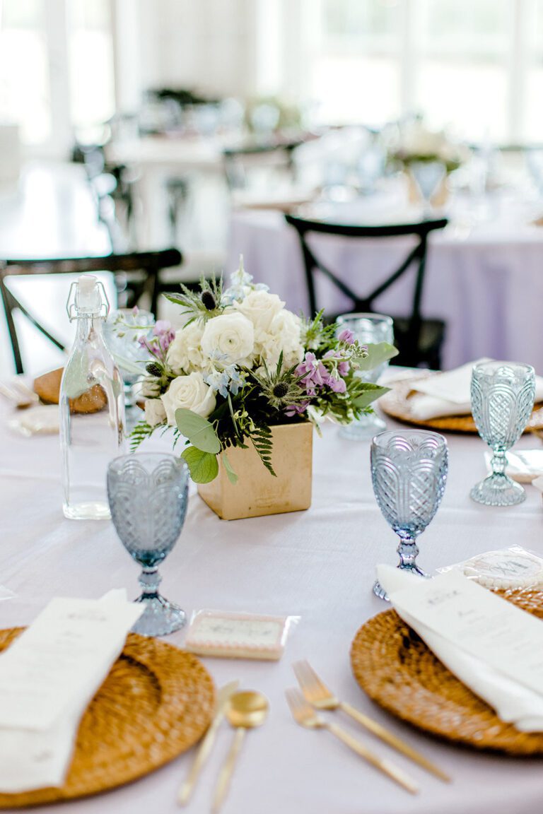 A spring wedding table setting